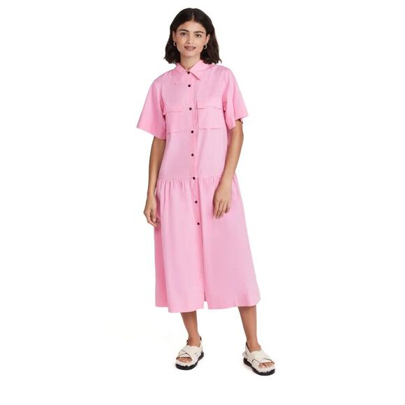 S/W/F Utilitarian Midi Dress Floss Pink - Picture 1 of 11